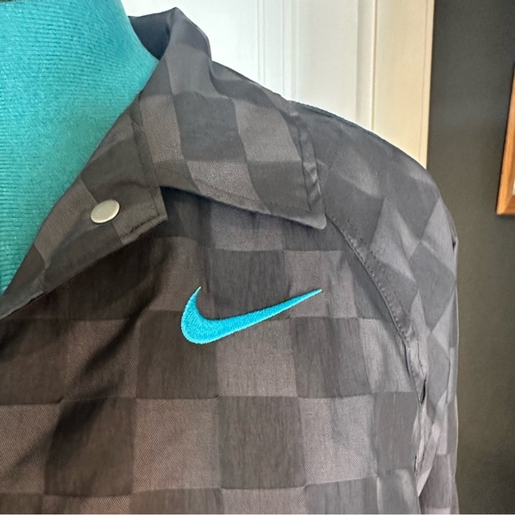 Women's Nike Sportswear Icon Clash Black Checkered Windbreaker Jacket XS - Picture 6 of 15